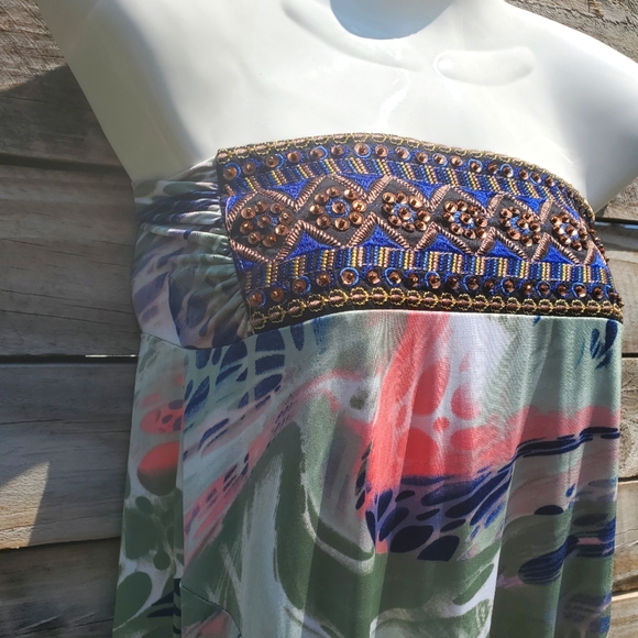 Paper Doll Beaded Strapless Dress - Picture 3 of 8